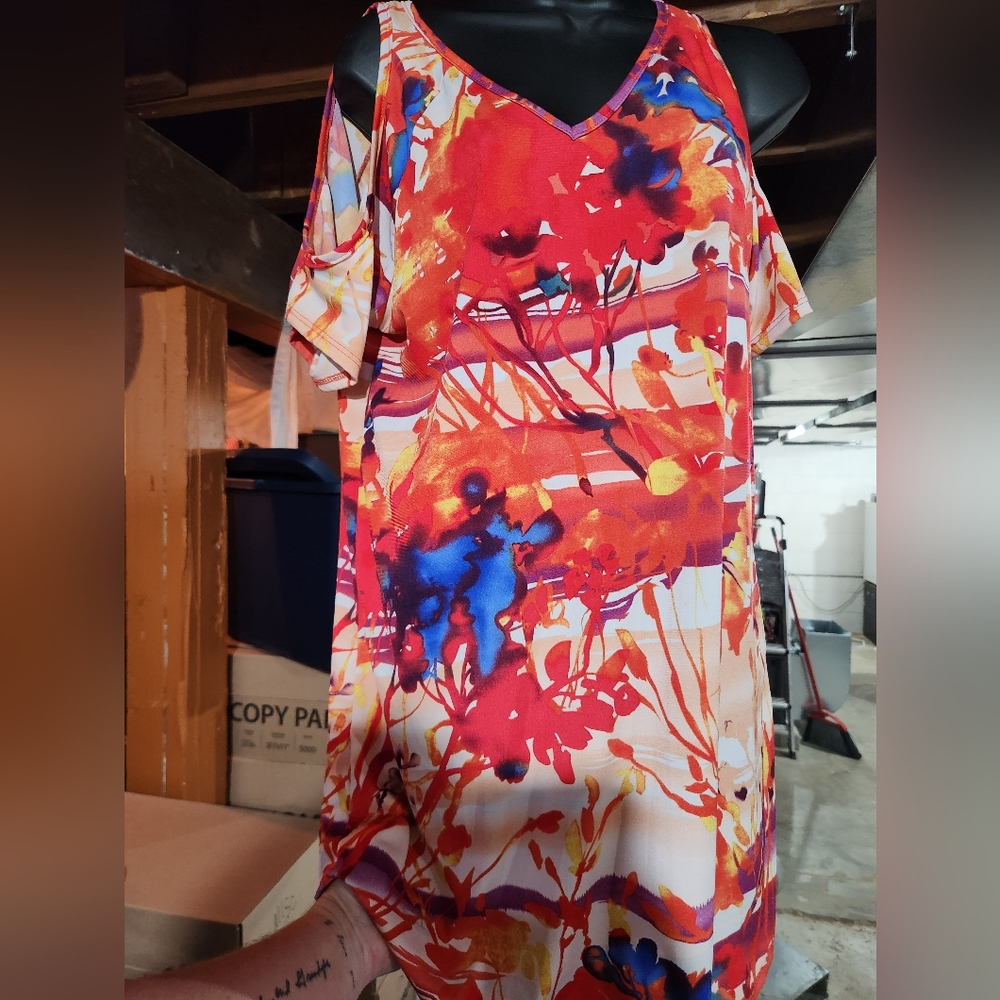 Womens cold shoulder mini dress